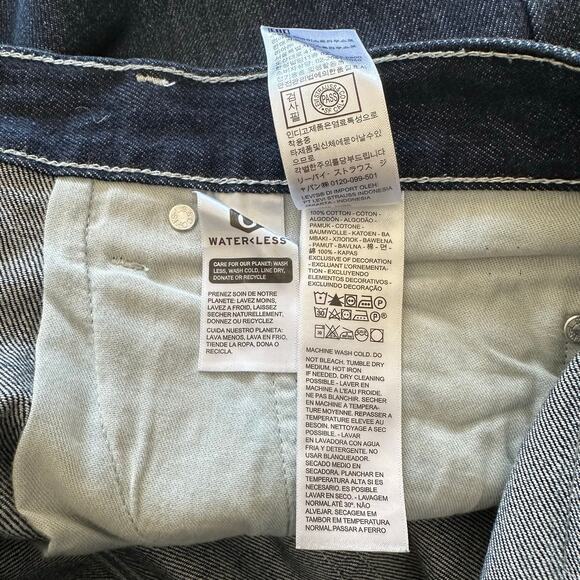 Levi's Men's Straight Denim Jeans 34x30 Silver Tab Dark Wash 90s Street Style - Picture 8 of 9